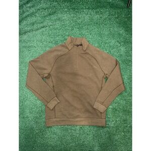 VRST Men's Recharge Pebble‎ 1/4 Zip Pullover Brown Spice Heather Medium